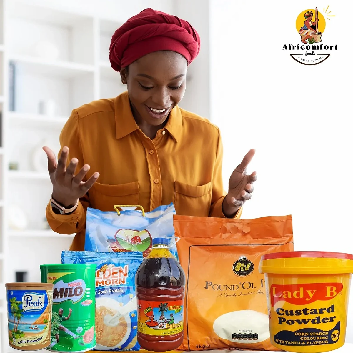 African grocery favourites — Peak milk, Milo, Golden Morn, palm oil and more